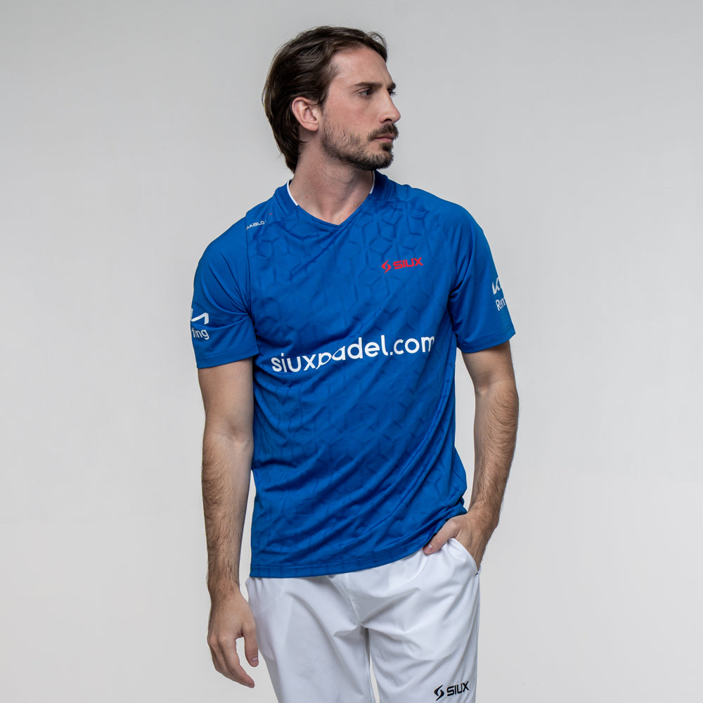 Siux - Camiseta de Pádel Negro Diablo X Tino Libaak - Tejido Técnico Transpirable y Ligero - Ropa Deportiva para Pádel - Camiseta Técnica Deportiva - Tejido Transpirable