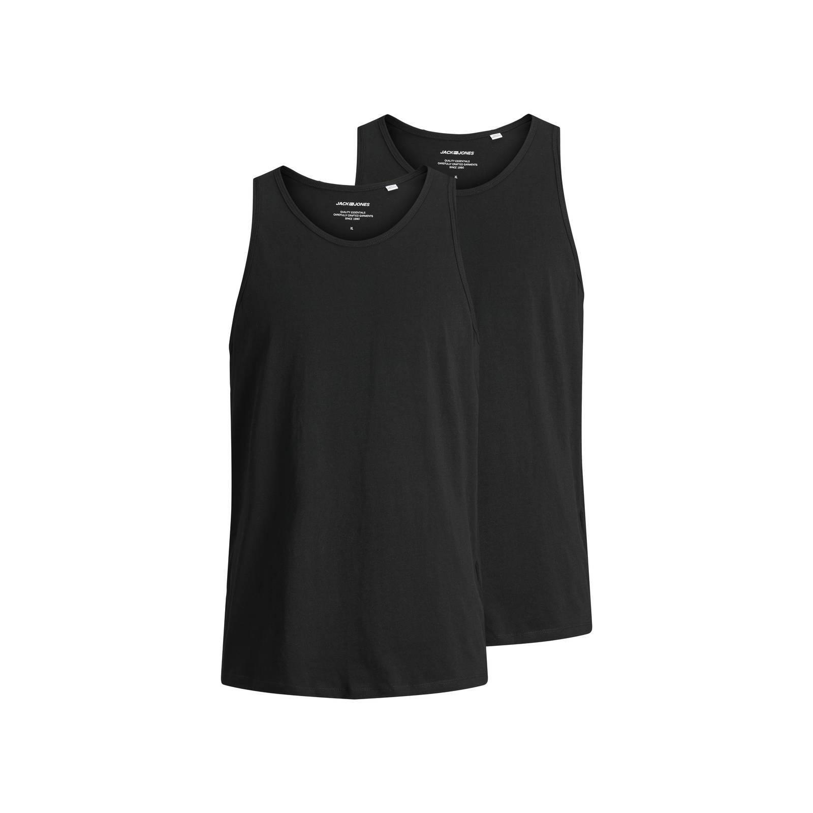 Jack & Jones Camiseta de tirantes para Hombre, Pack de 2 - JACBASIC TANKTOP, liso, algodón JACBASIC TANKTOP 2PK