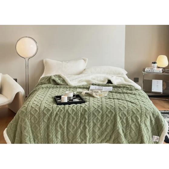 Mantas Sofa/Cama, Manta Polar de Sherpa Multiuso con Microfibra Extra Suave y Borreguitos, Manta estampada sedalina, 3 medidas, diferentes colores, 130x160cm/160x220cm y 220x240cm. Envío desde España