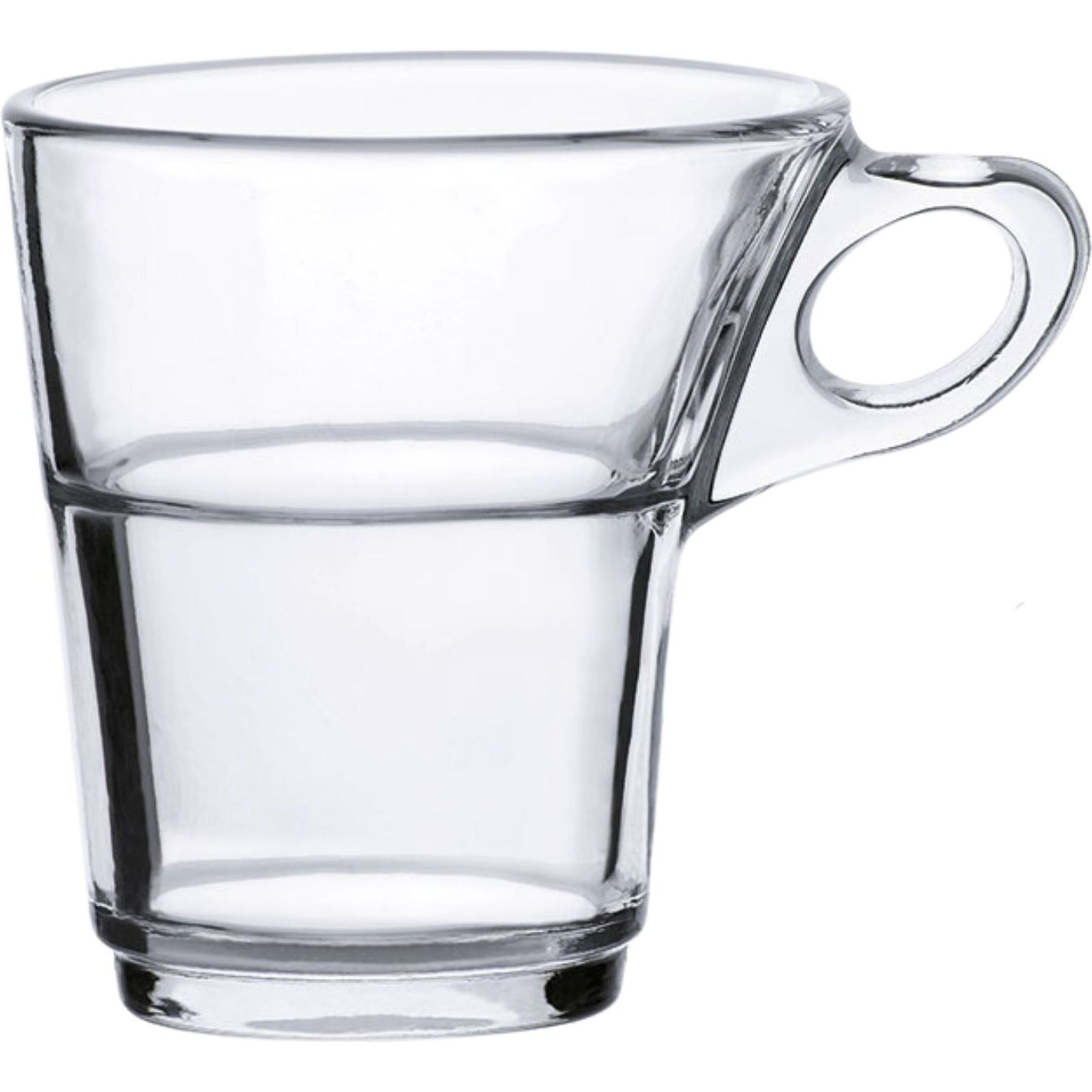 Duralex - Set de 6 Tazas de Café Apilables Transparente Caprice 9cl - Set de Tazas Elegantes y Funcionales, Perfectas para Regalar, de Alta Calidad para Disfrutar del Mejor Aroma y Sabor