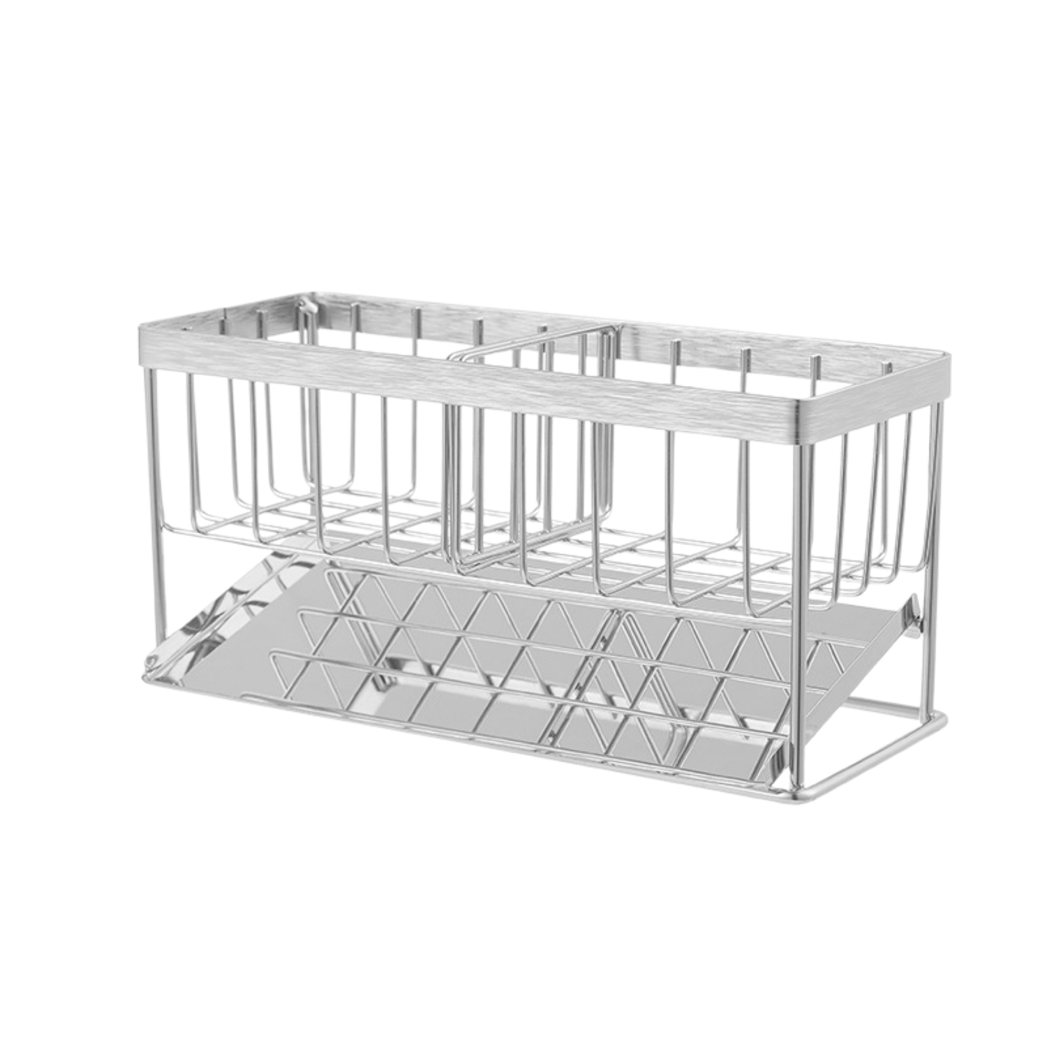 LUTODY - Estropajero, Organizador de Estropajos, Fregadero, Acero Inoxidable, Bandeja antigoteo, Ideal para cocina, baño o WC, Portajabón, cepillo, gel y champú