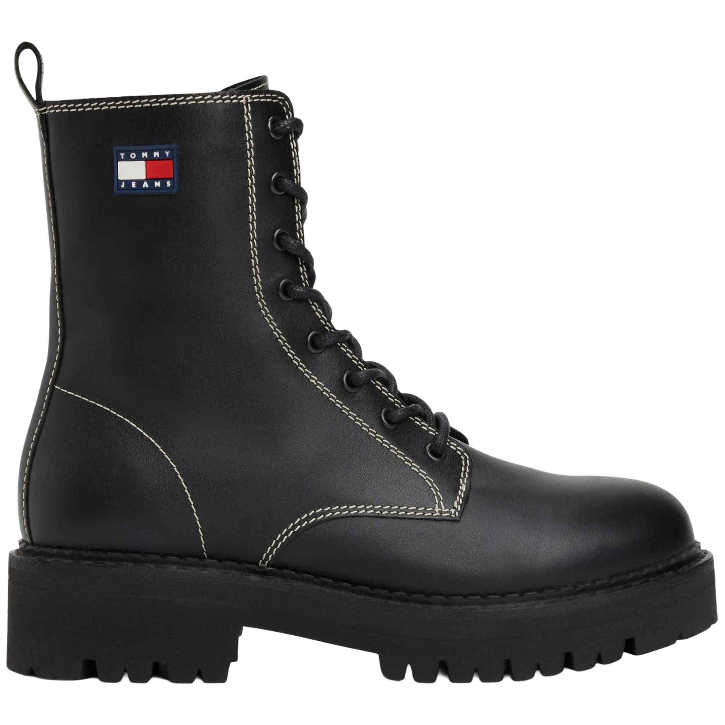 Botas Tommy Hilfiger modelo Urban Lace Up para Mujer en color Negro