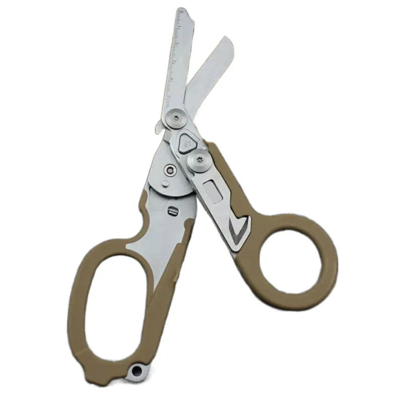 TK Tijeras De Emergencia Médica Plegables 6 En 1 Kit De Primeros Auxilios Para Supervivencia Al Aire Libre Herramienta EDC Con Funda Accesorio