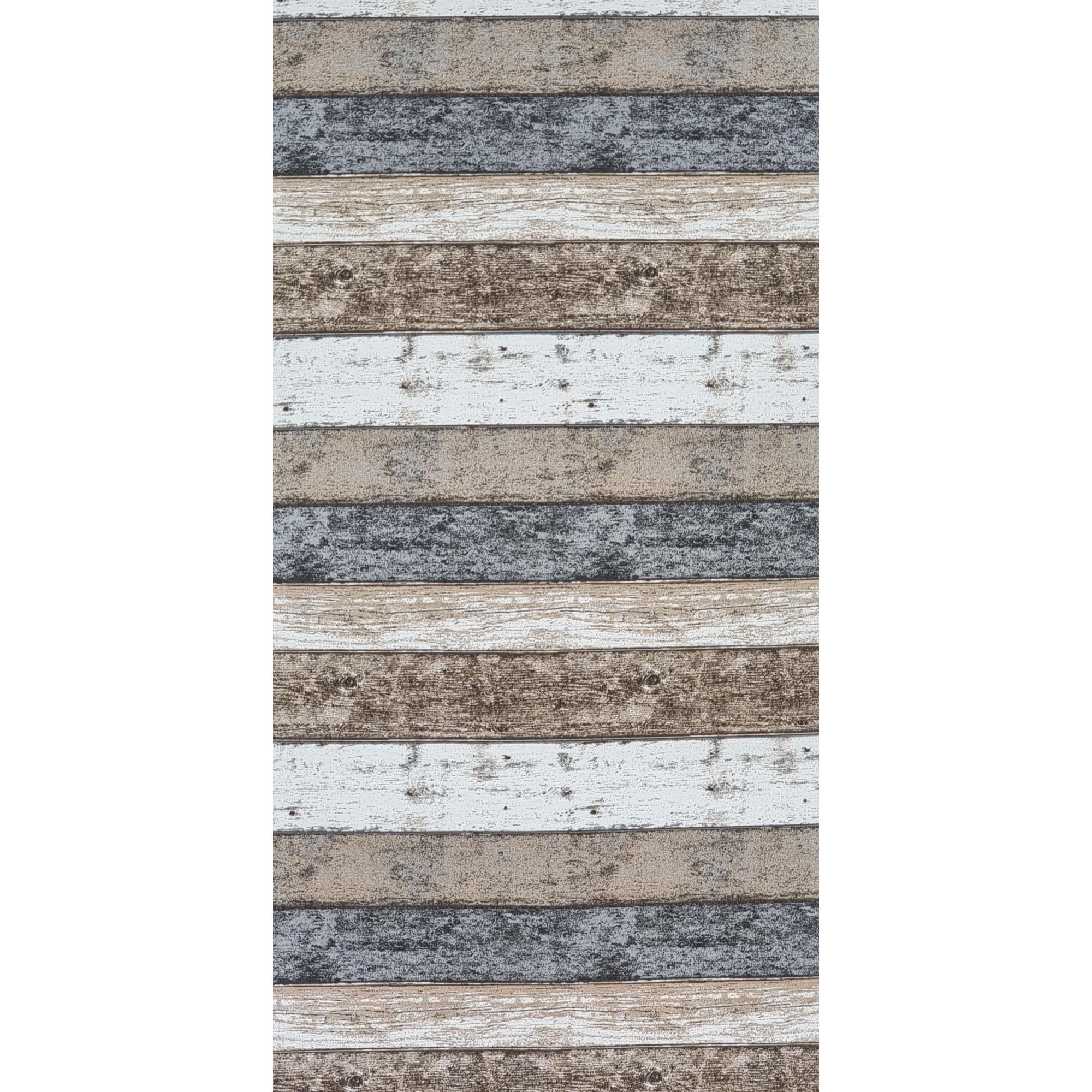 Alfombra Pasillera Antideslizante con Superficie Textil, Diseño Efecto Madera Envejecida, para Cocina y Pasillo