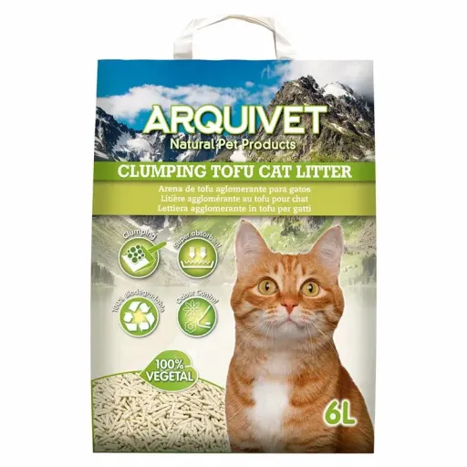 Arquivet Arena Aglomerante de Tofu para Gatos (Gatos , Peluquería e higiene , Arenas) - 6 L