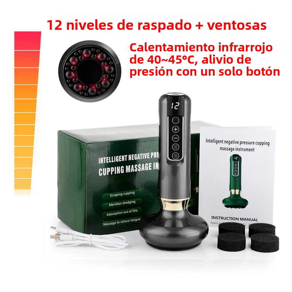TK Masajeador De Taza Inteligente Con 12/6 Niveles Y Calentamiento Infrarrojo Móvil Relajante De Meridianos Sin Cable