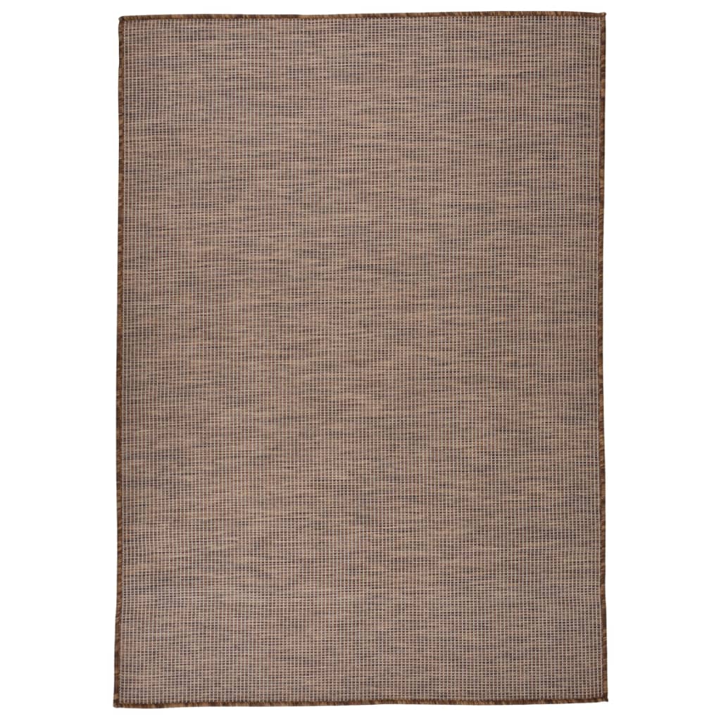 Vidaxl Alfombra de Exterior de Tejido Plano Gris 140x200 Cm