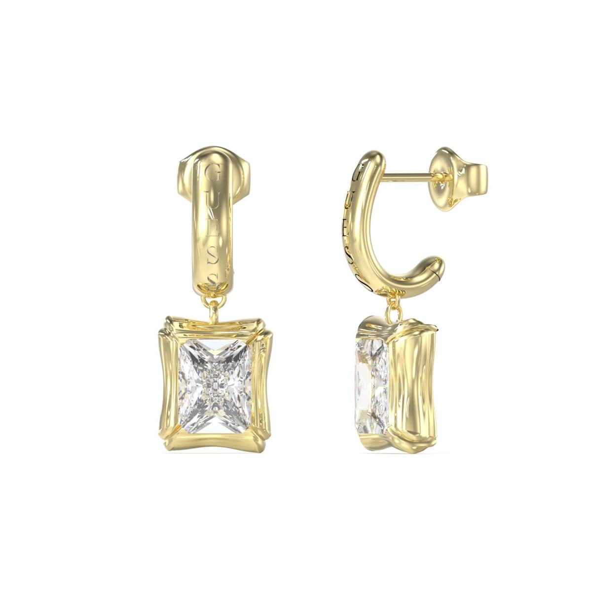 Guess Pendientes Mujer Bamboo De Acero Dorado Jube05172jwygt-u