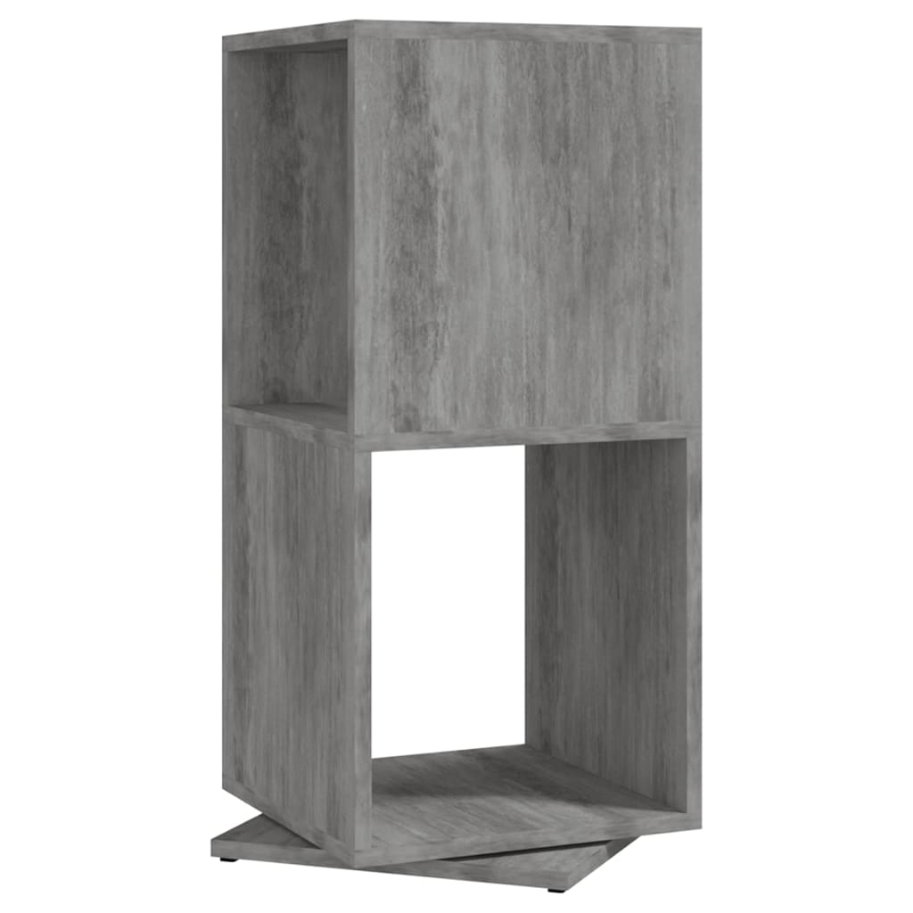 Vidaxl Armario Giratorio Aglomerado 34,5x34,5x75,5 Cm Blanco Negro Gris Hormigón Oficina Estudio Sala de Estar Dormitorio