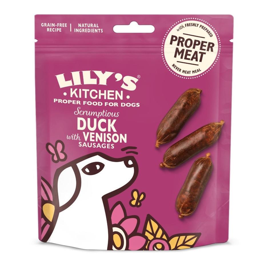 Lily's Kitchen Salchichas Deliciosas Pato & Venado Chuches para Perros