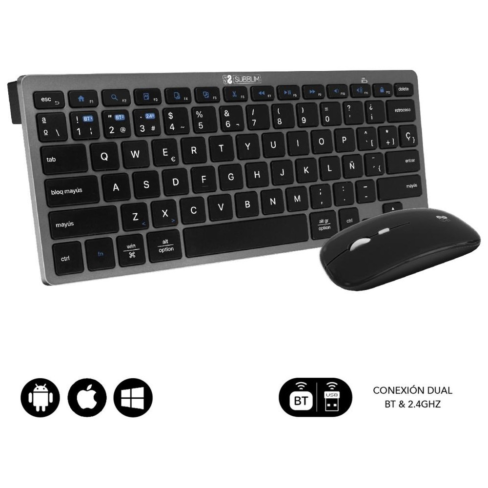 Subblim - Teclado básico SUBKBC-OCO020 fiable y práctico para uso diario en entornos domésticos, profesionales y comerciales