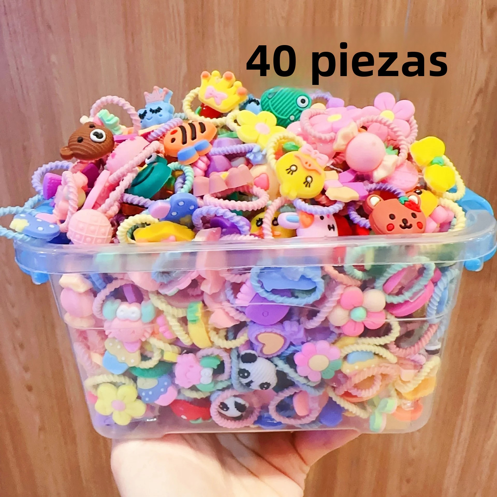 TK 20-100PCS Diademas De Goma De Dibujos Animados Para Niños Lindos Y No Dolorosos Diademas De Cabello Pequeños Anillos Elásticos Para Niños
