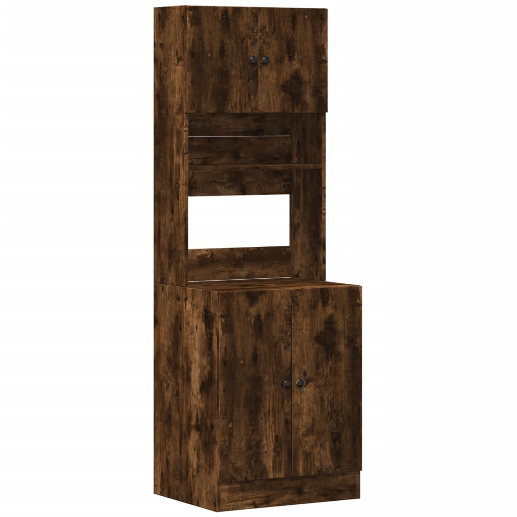 vidaXL Mueble de cocina madera ingeniería roble ahumado 60x50x180 cm