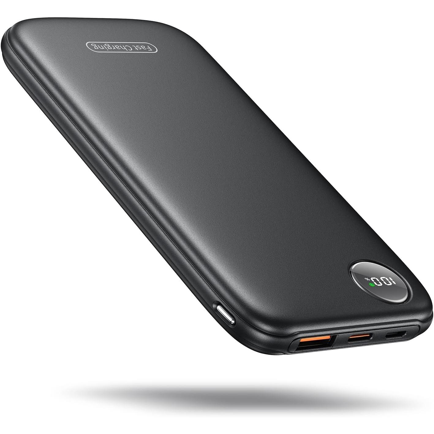 Power Bank 22.5W 10000mAh Bateria Externa Carga Rapida, Bateria Portatil PD3.0 QC4.0, Powerbank USB C Input & Output con Pantalla LCD Compatible con Smartphones, smartwatches, etc
