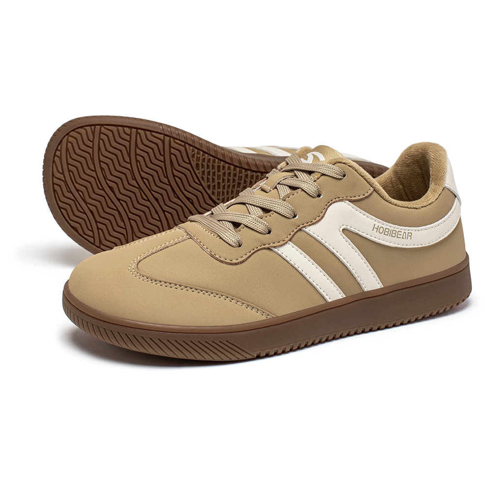 TK Zapatillas Retro De Cuero Sintético HOBIBEAR Para Hombres Y Mujeres Con Lining De Peluche Artificial Zapatos Casuales Con Cordones Anchos Para Adultos