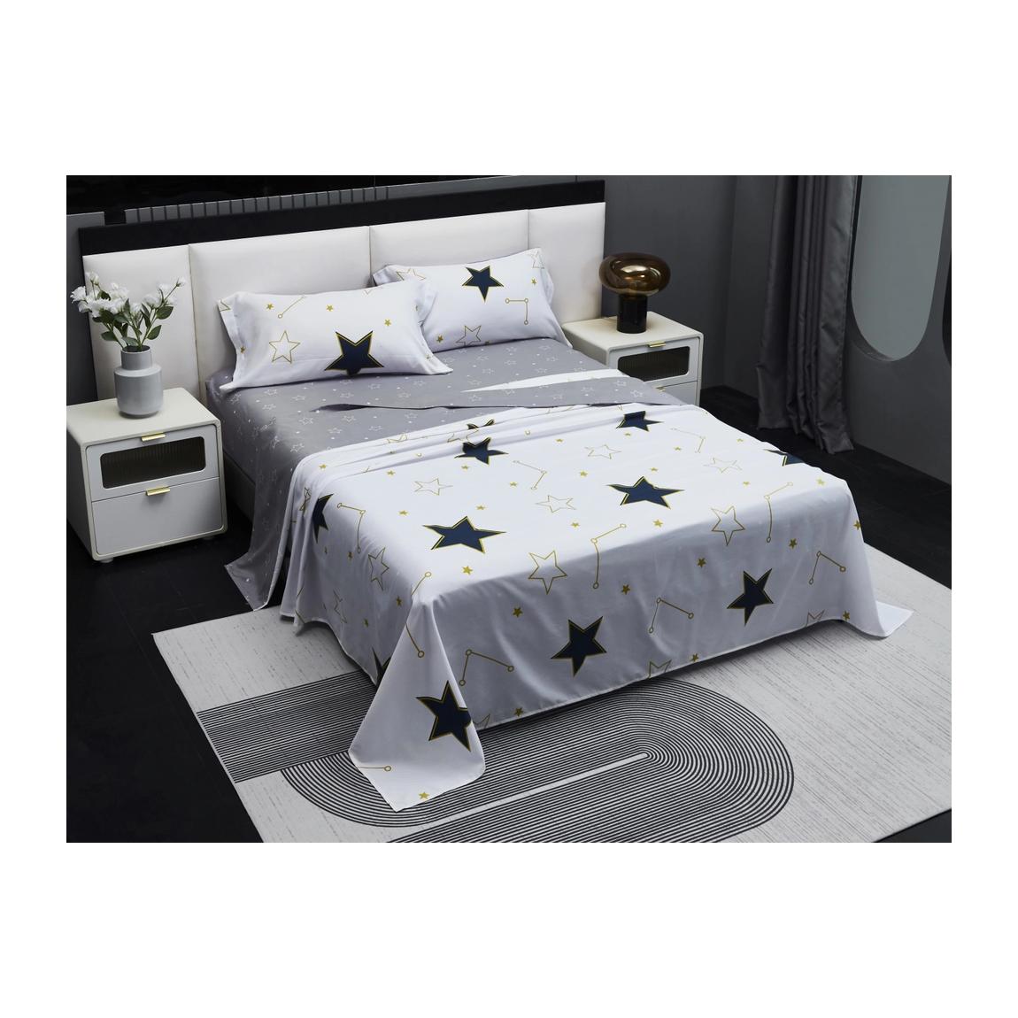 PLUSHOME Juego de Sábanas de Microfibra de Poliéster Suave Hasta 5 Piezas Tapa, Sábana Bajera y Fundas de Almohada Cama 90 160x260, 135 210x260, 150 230x260 Cm 180 250x270 Cm - Suavidad Duradera - Fácil Cuidado - Resistencia a las Manchas