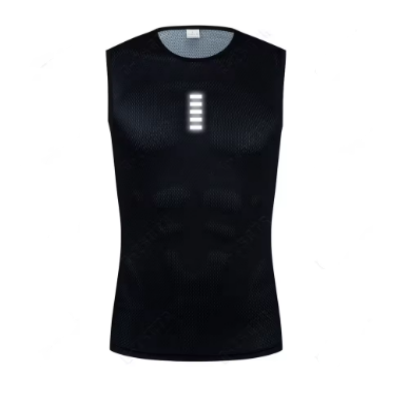 TK Camiseta De Ciclismo Transpirable Reflectante Para Hombres Camiseta Deportiva Sin Mangas Secado Rápido Elástica Blanca