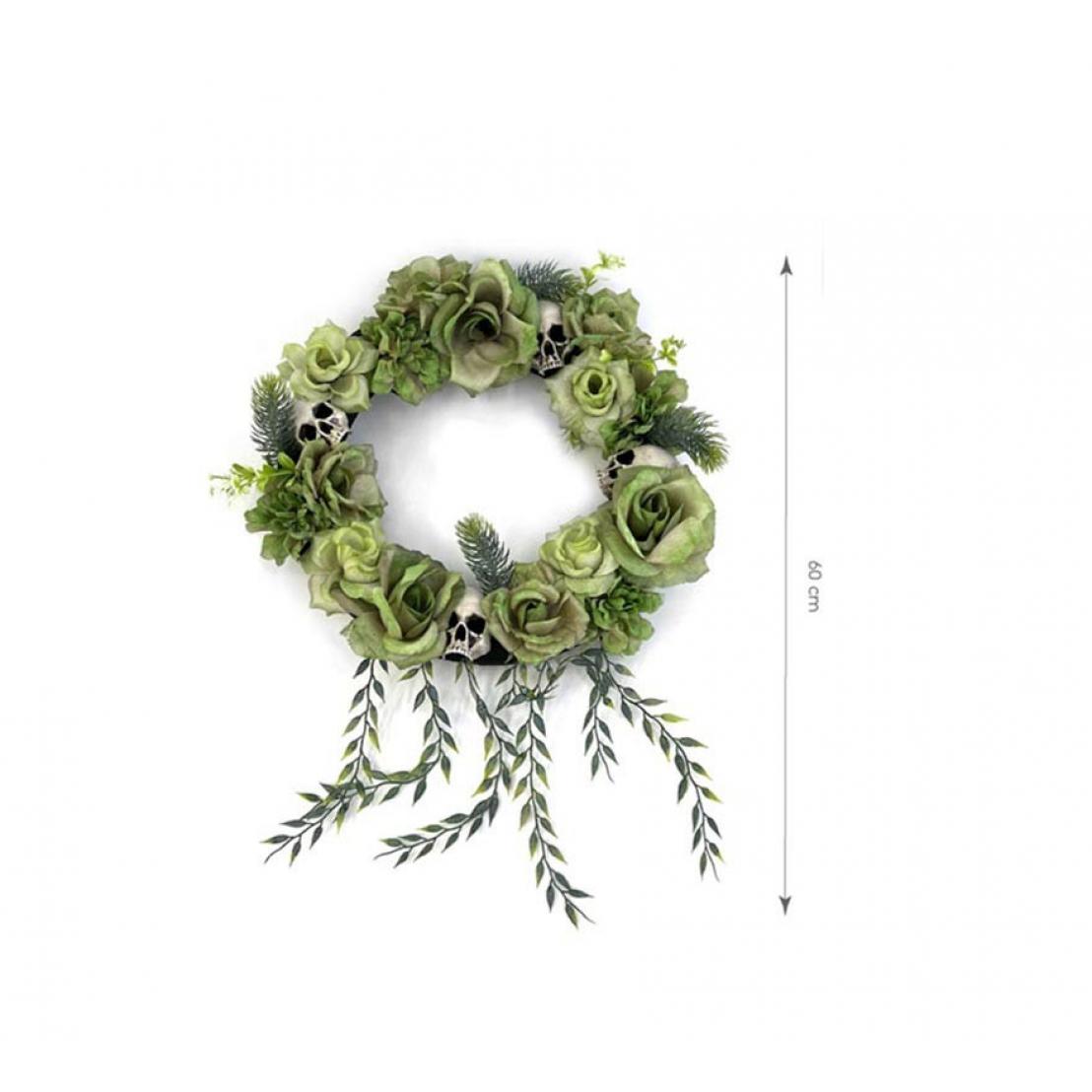 Partilandia Corona de Flores verdes de 60x43 cm