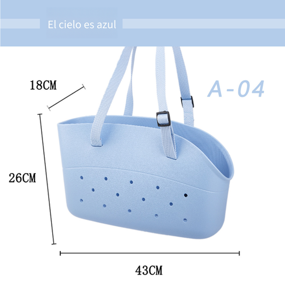 New pet carrier with open top, versatile EVA perforated storage bag, vegetable basket