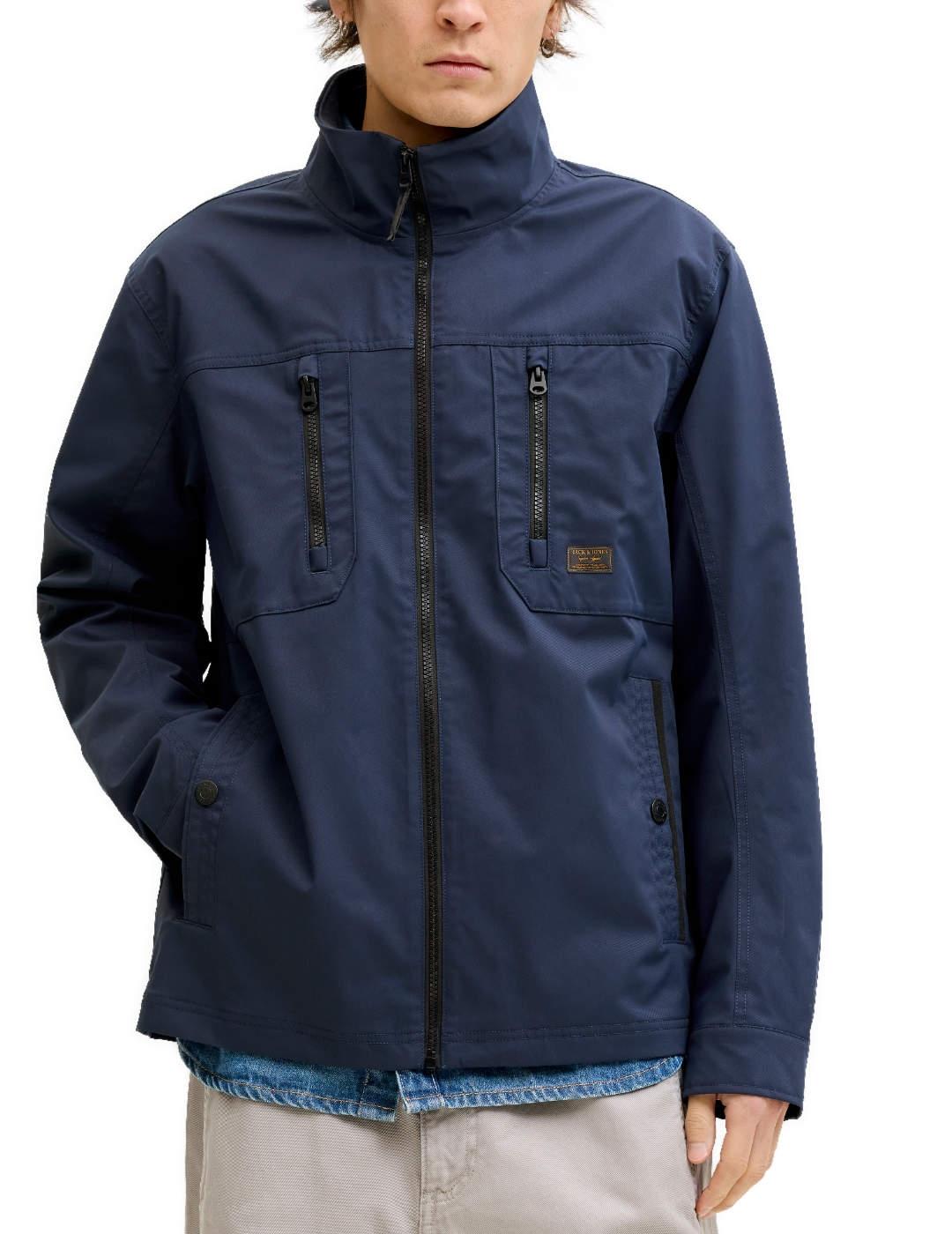 Chaqueta Jack&Jones Devin azul multibolsillos para hombre