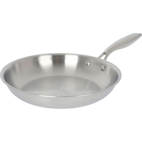 SANTA CLARA | Sartén Acero Inoxidable 18/10 Trifusión de 20 a 30 cm sin Revestimiento para Inducción, Apta Horno Gas Vitro, Cocina Saludable, Sartén Acero Inoxidable Sin Tóxicos