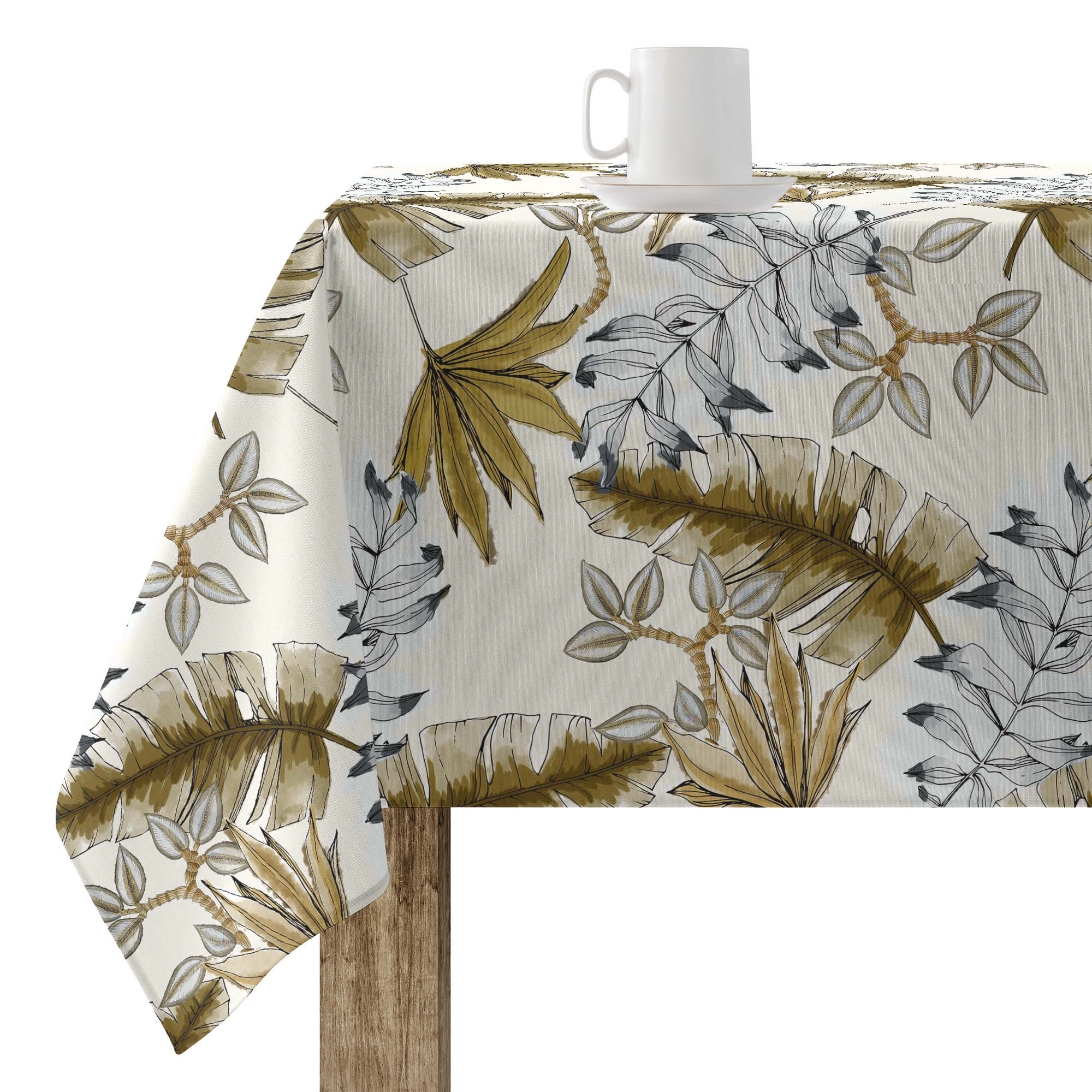 BL Belum Mantel tropical confeccionado algodón-poliéster