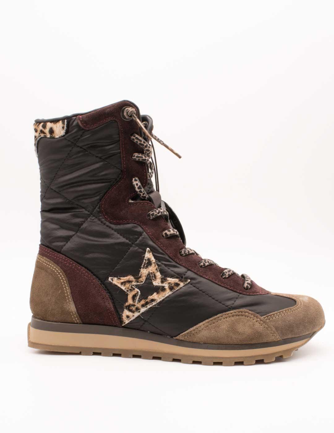 Cetti Botín C-1421 Ante Mesh Negro de Mujer