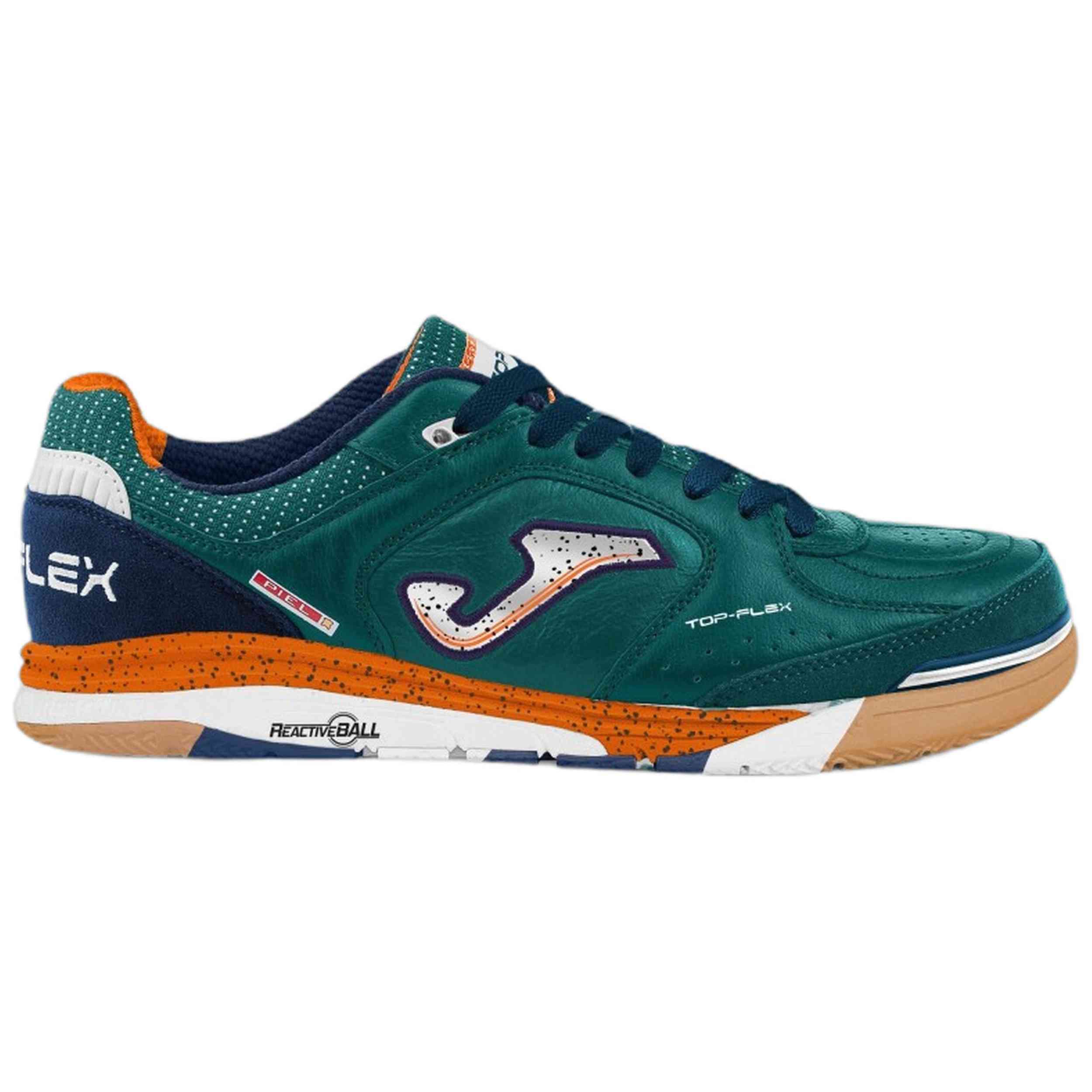 Botas Joma modelo Top Flex Rebound 2417 Verde Naranja Indoor