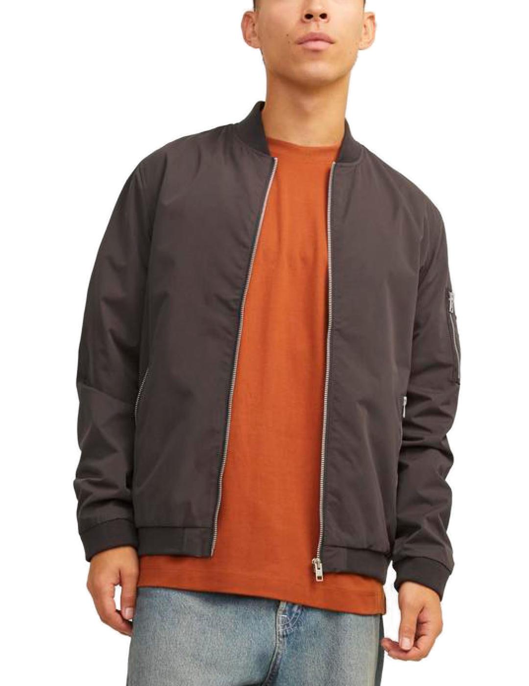 Chaqueta bomber Jack&Jones Rush marrón para hombre