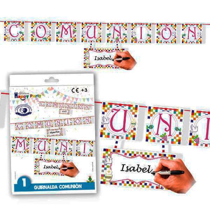 Disok Guirnalda Comunión Niña Personalizable - Decoración Personalizada
