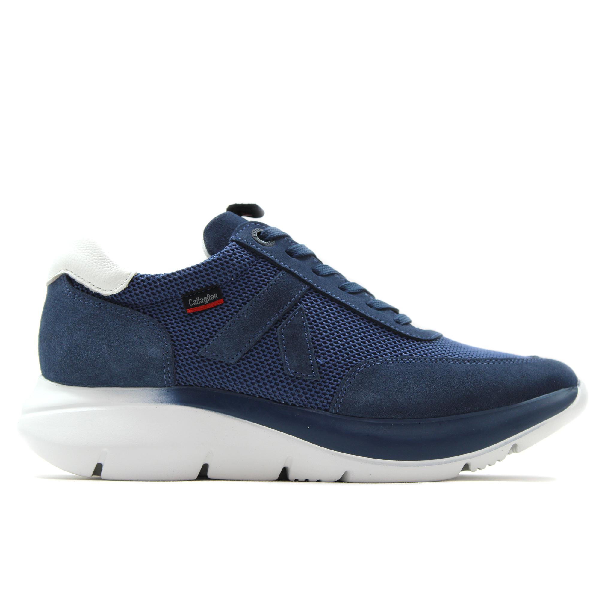 Callaghan 61205 Zapato deportivo casual de piel,de cordones elástico,suela de goma,sneakers,Piel y tela,rejilla para caballero