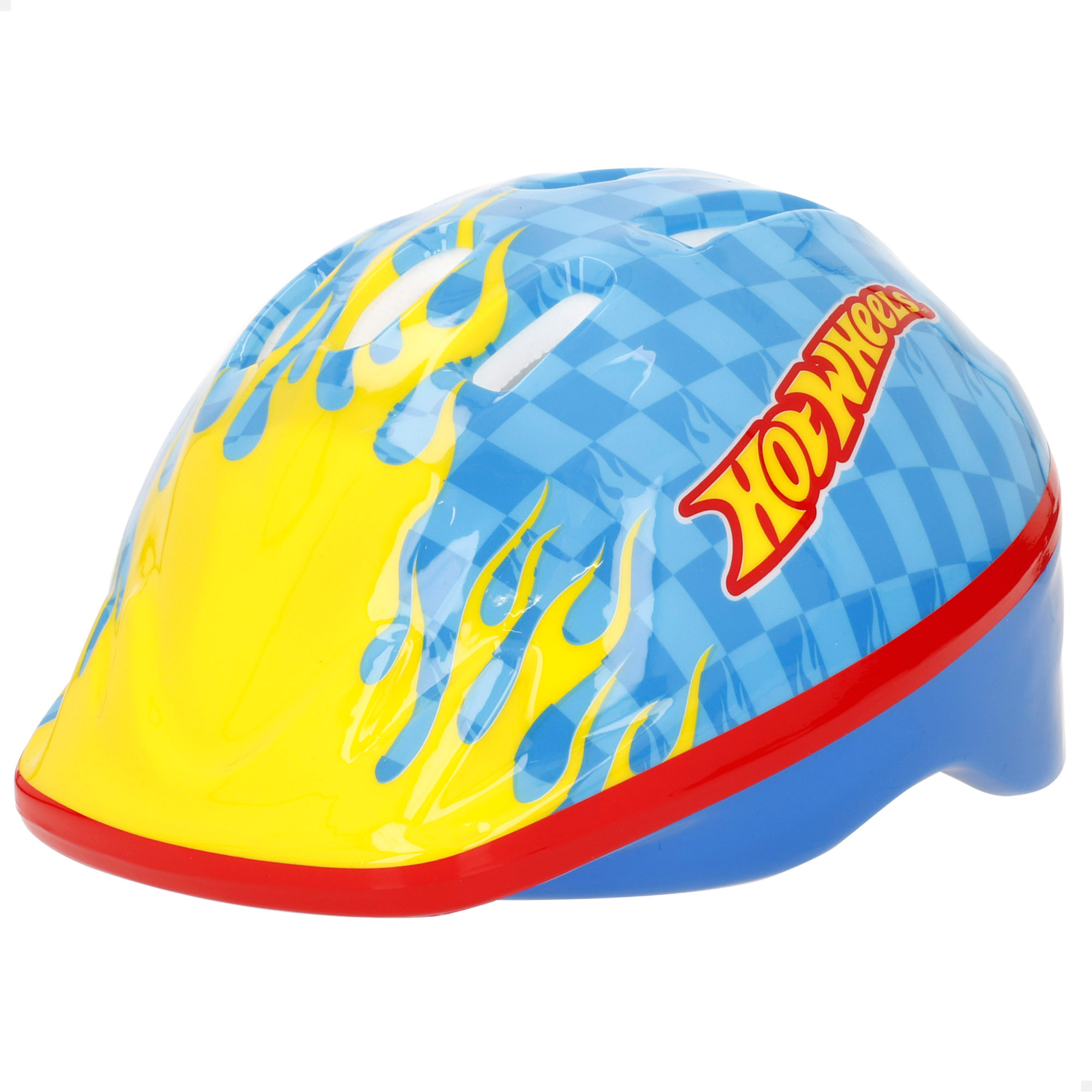 Hot Wheels - Casco infantil, 48-52 cm, talla adaptable, ruleta trasera ajustable, licencia oficial, dibujos animados, protección infantil, seguridad, 26x20x15 cm