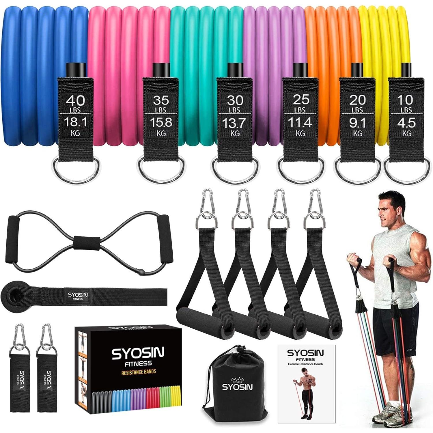 TK Extensores de Pecho para fitnJuego de Bandas de Resistencia de 200 Libras, para Hombres y mujeresess.Póster de Entrenamiento, Mejor Opción para Entrenamiento de Fuerza, Fisioterapia