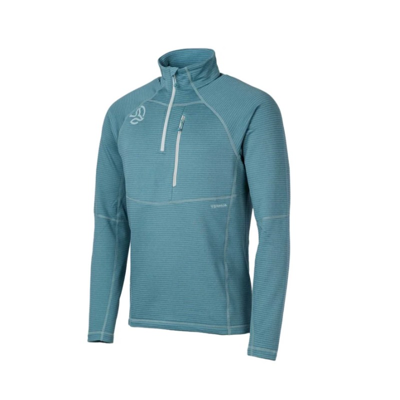 Camiseta Ternua Momhill 1/2 Zip 1208055-verde Hombre