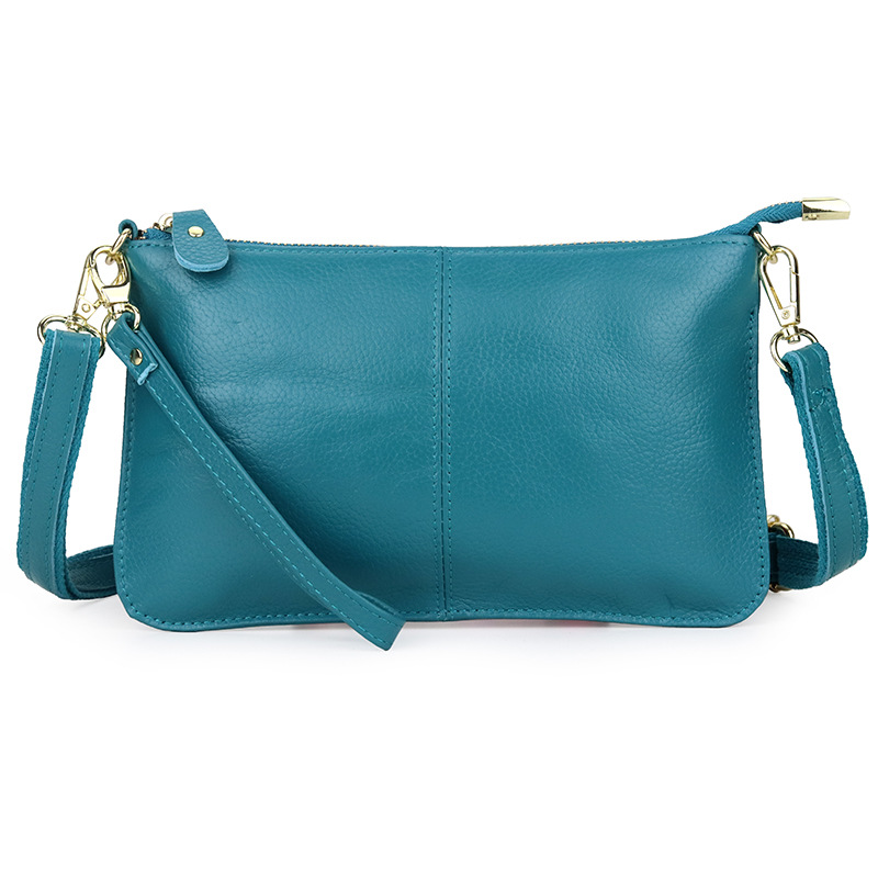 Bolsos cruzados pequeños de cuero genuino para mujer, mini bolsos de hombro, carteras