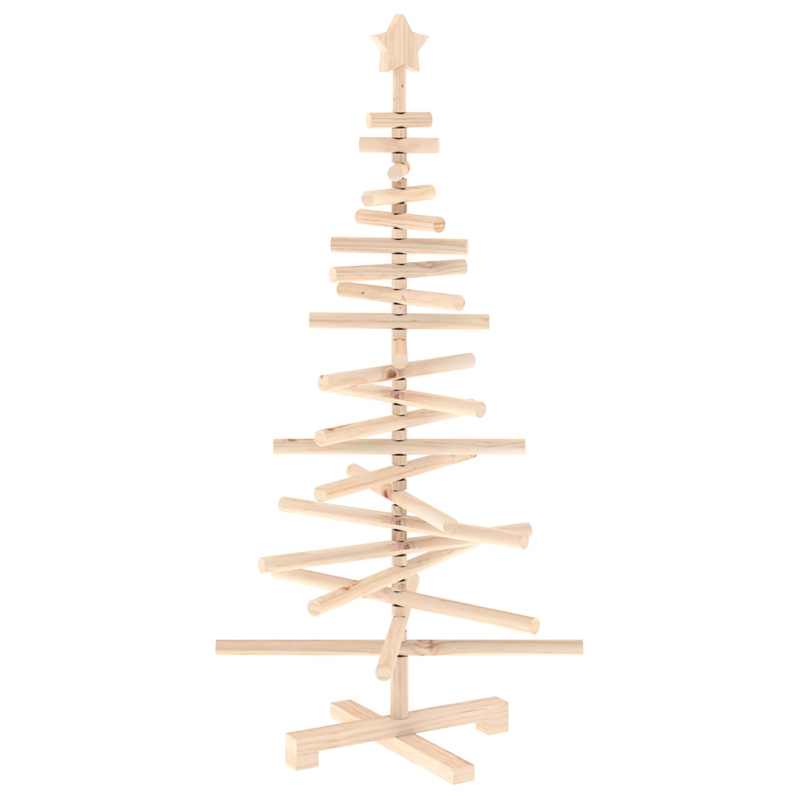 vidaXL Árbol de Navidad de madera KOTKA 120 cm Madera de Pino Maciza