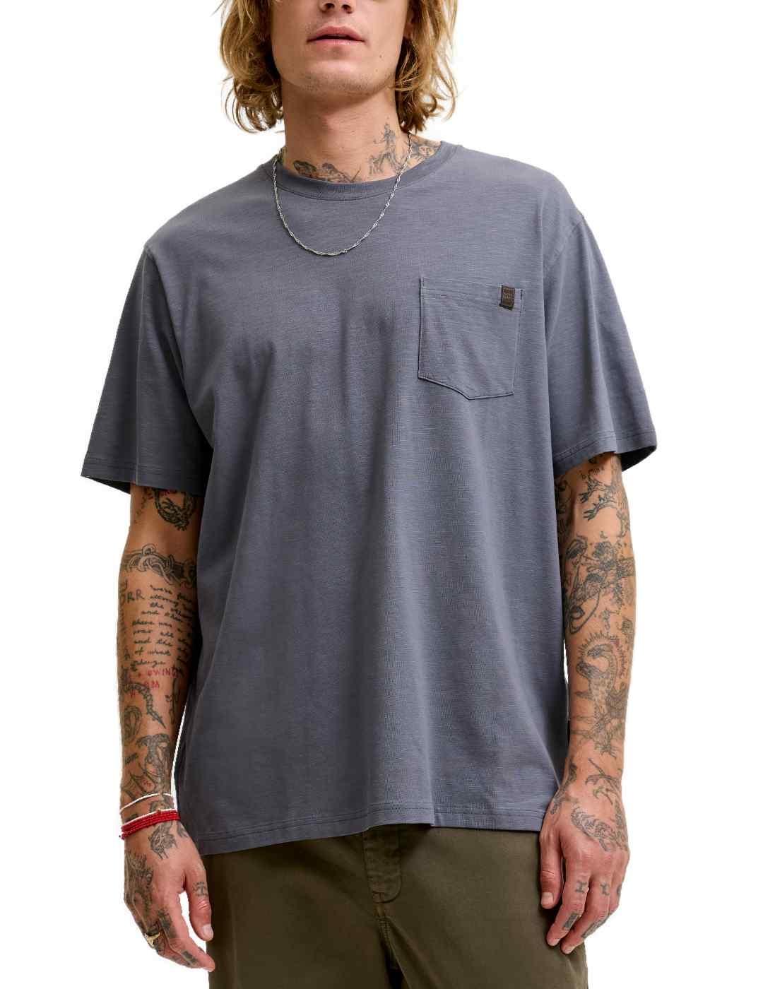 Camiseta Jack & Jones Dover con bolsillo azul de hombre