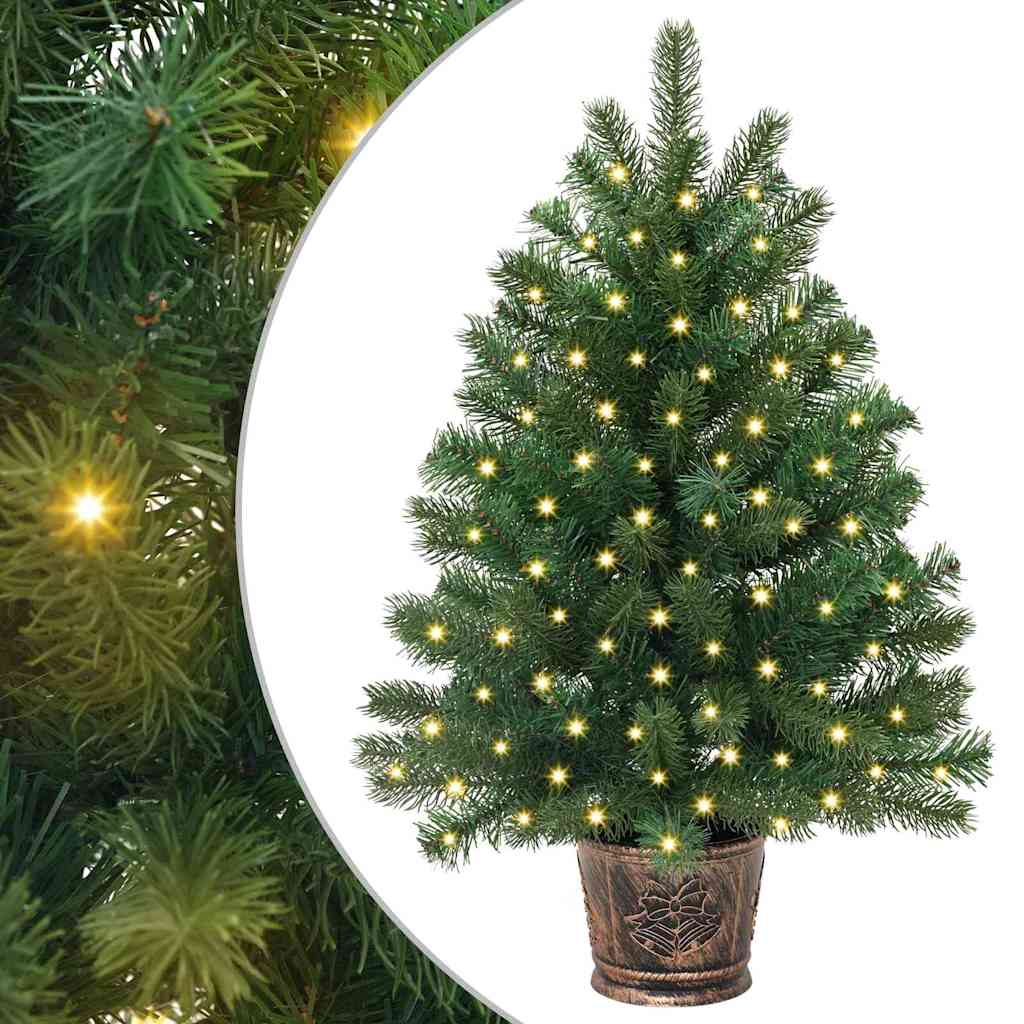 vidaXL Árbol de Navidad artificial con soporte Verde PE y PVC Árbol Artificial Multitalla