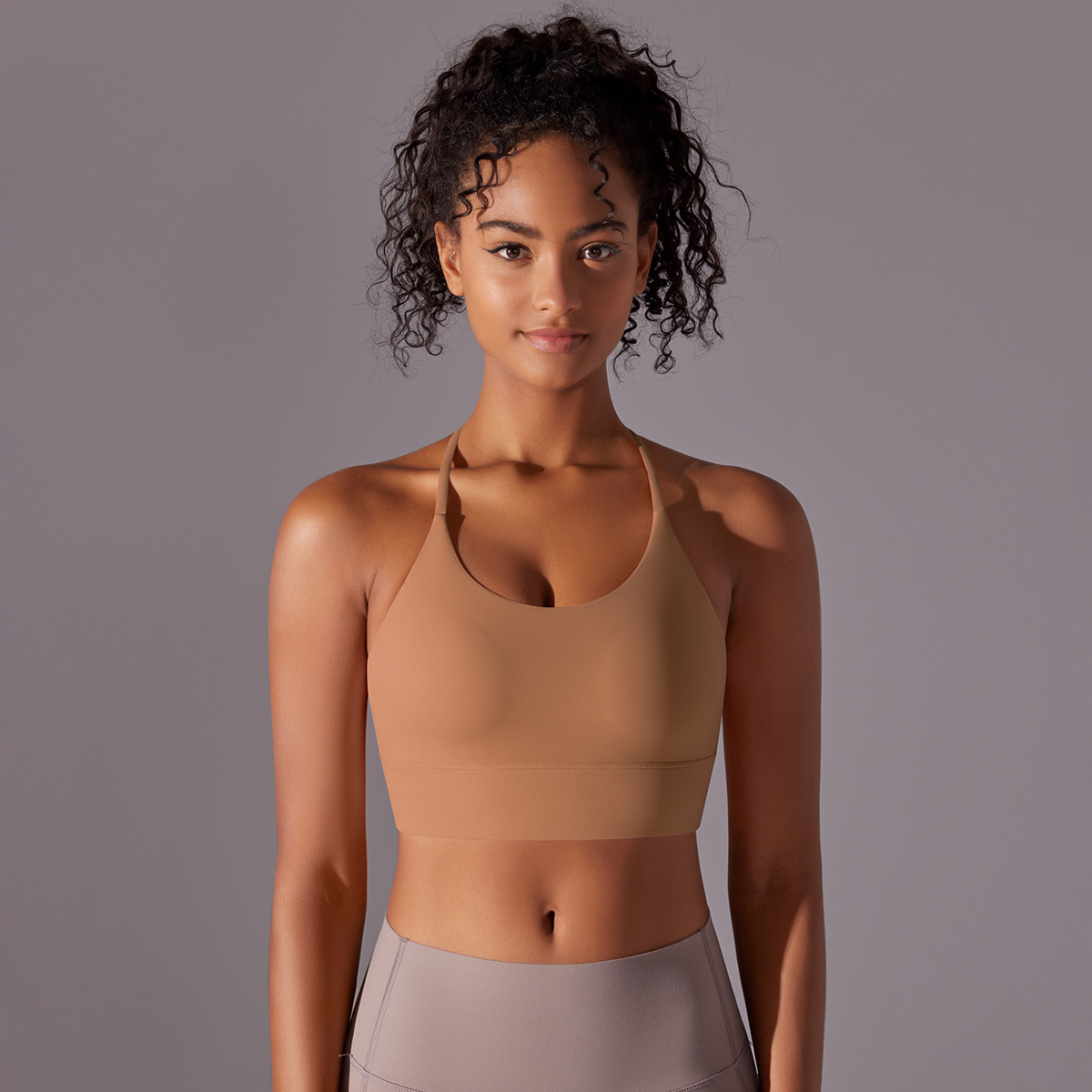 OmHO Sujetadores de Alto Impacto para Mujer, Bralette de Fitnesin espalda, Top de entrenamiento de Gimnasio, Chaleco Short de Yoga with espalda triangular, ropa interior Push Up para correr