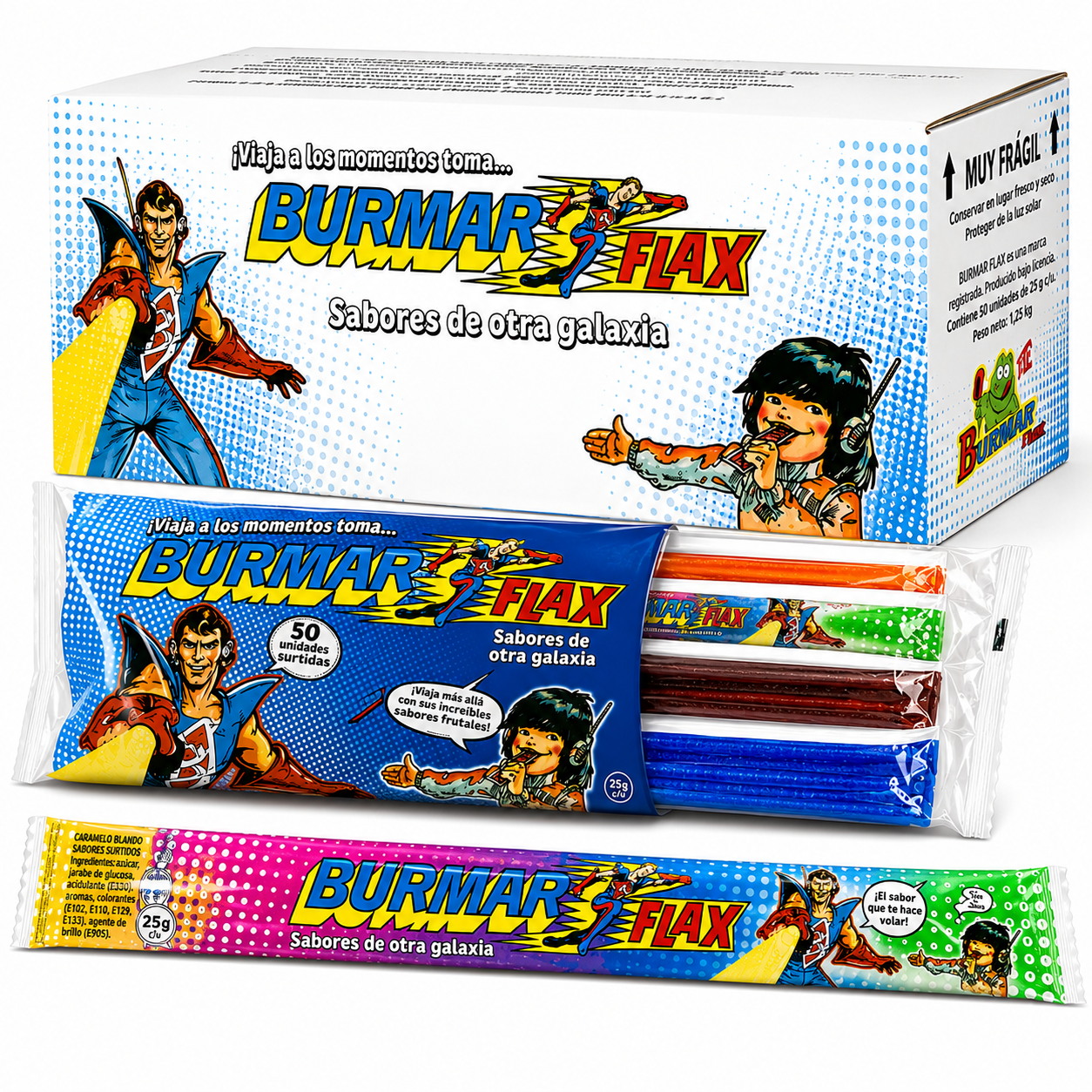 Flax Congelable - Pack familiar de 96 helados individuales surtidos en caja de 8 paquetes, formato 65 ml ideal para celebraciones y restauración