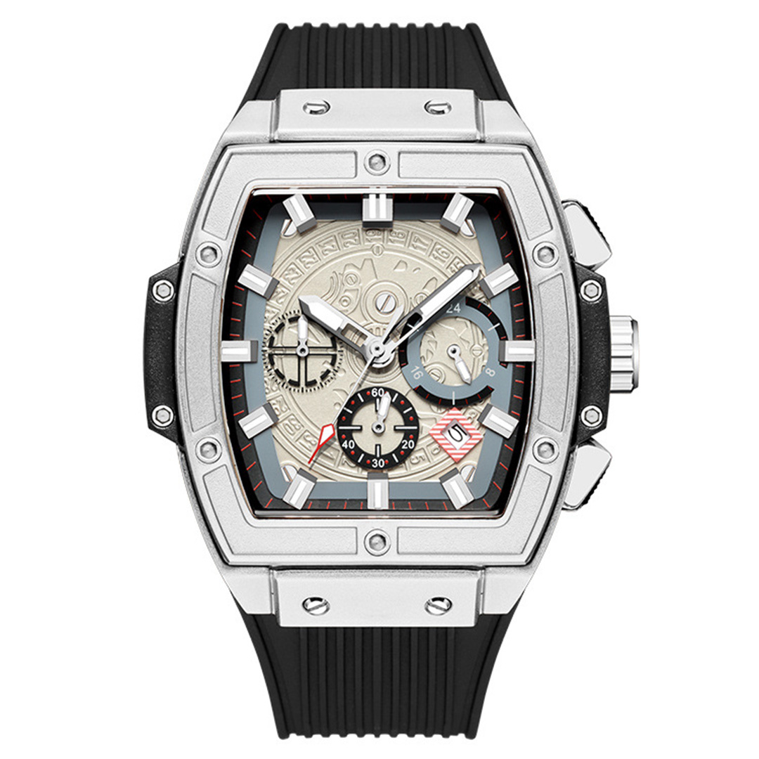 Reloj para hombre con llamativo diseño de barrilete, esfera hueca, estilo deportivo.