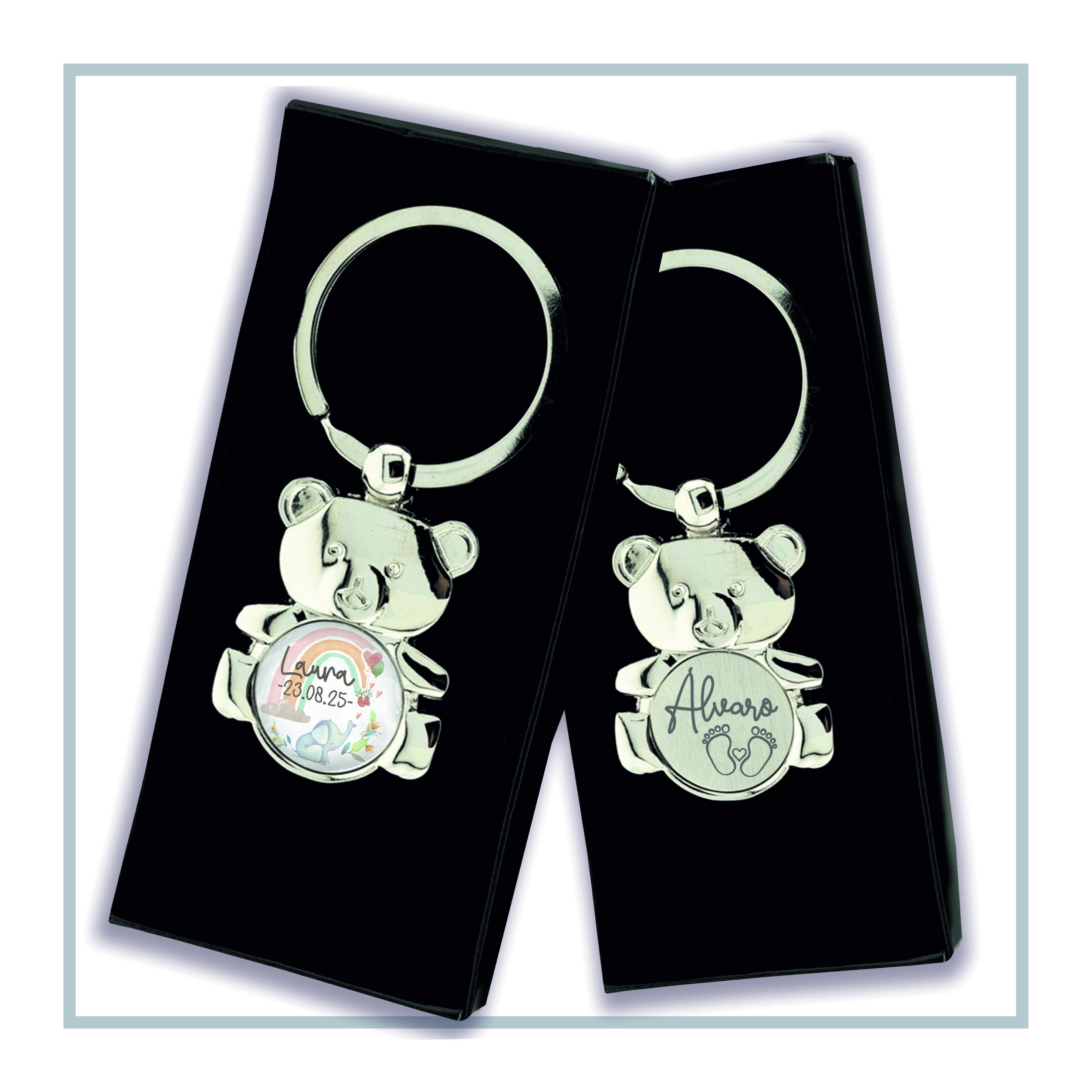 RegaloVip.es - Pack llavero osito PERSONALIZADO, regalos para invitados boda, detalles bautizo para invitados, detalles para bodas invitados, recuerdos de bautizo, personalizado, con tu nombre.