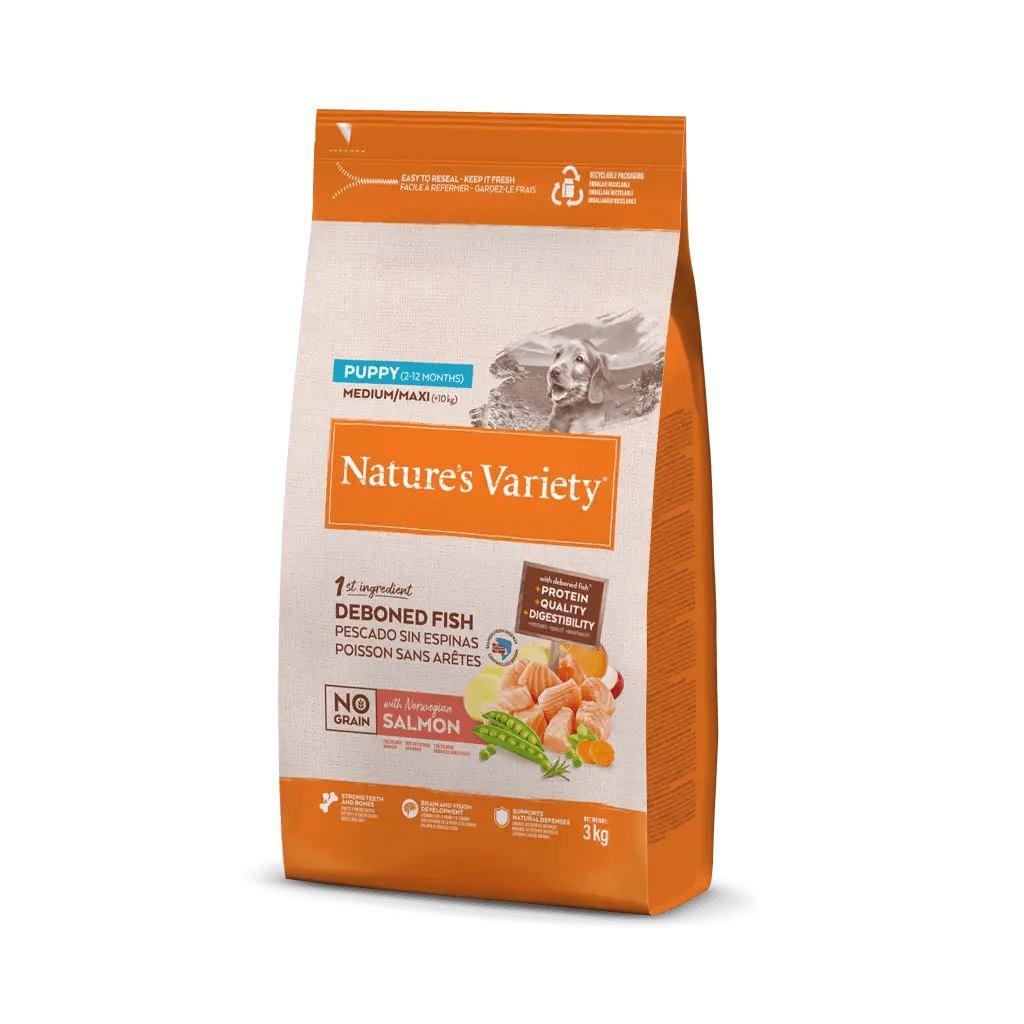 Nature's Variety No Grain Puppy Salmon - Alimento para Perros Puppy Medium/Maxi de Salmon