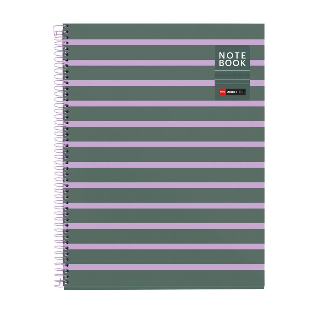 MIQUELRIUS CUADERNO A4 80 H HORIZONTAL BETWEEN THE LINES CENIZA BETWEEN THE LINES 30x23x2 Cms.