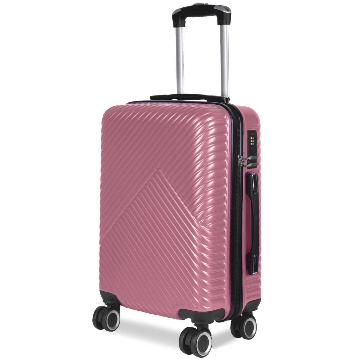 Maleta de Viaje Cabina, Mediana, Grande, rígida 100% ABS, Ruedas Giratorias 360, Mango Telescópico, Prácticas y Ligeras con Cierre de Seguridad rígida. Ideal para todo tipo de Viajes