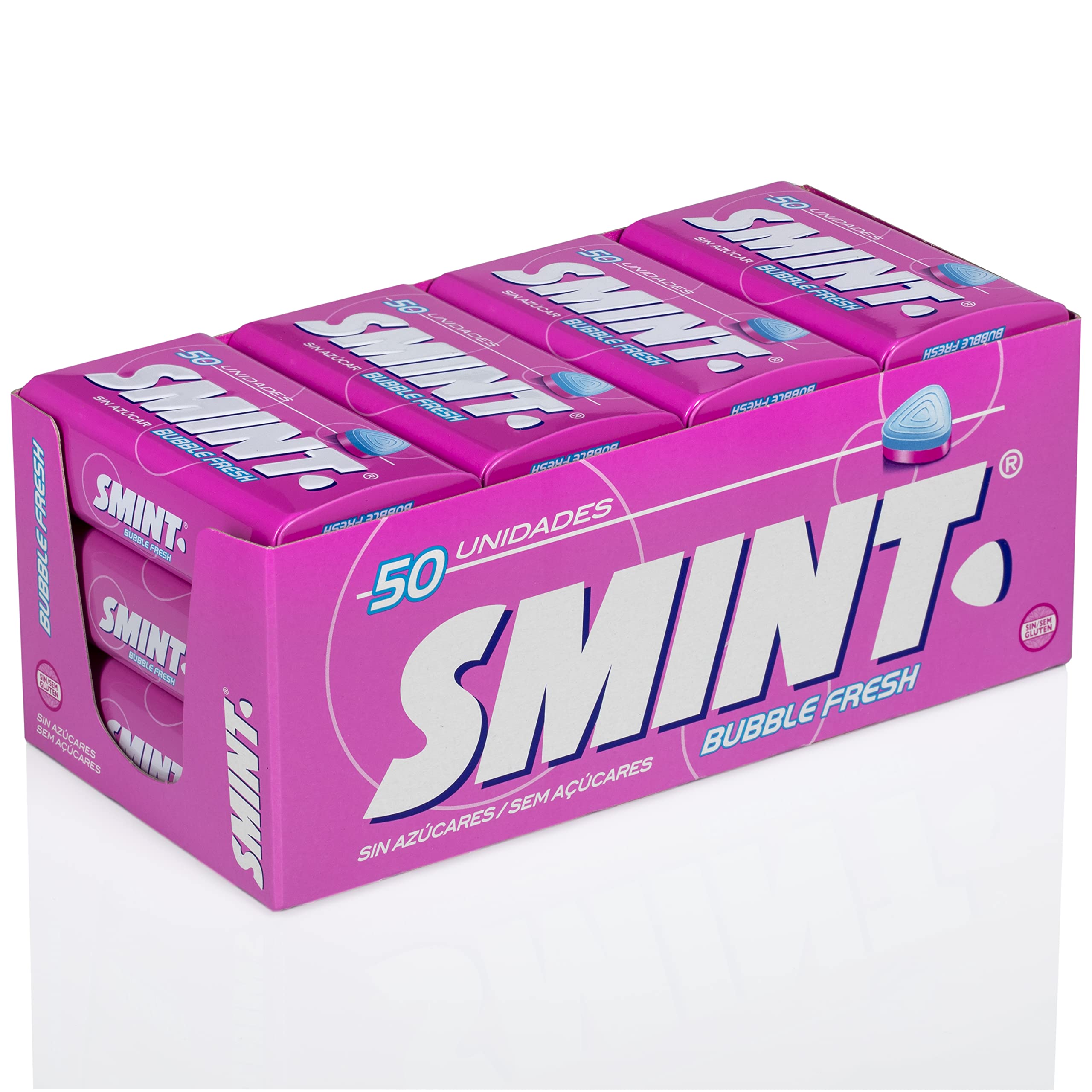 Smint Tin Fresa/ Limón/menta/Hierbabuena / Bubblefresh/vitamina-c  12 unidades de 35 g
