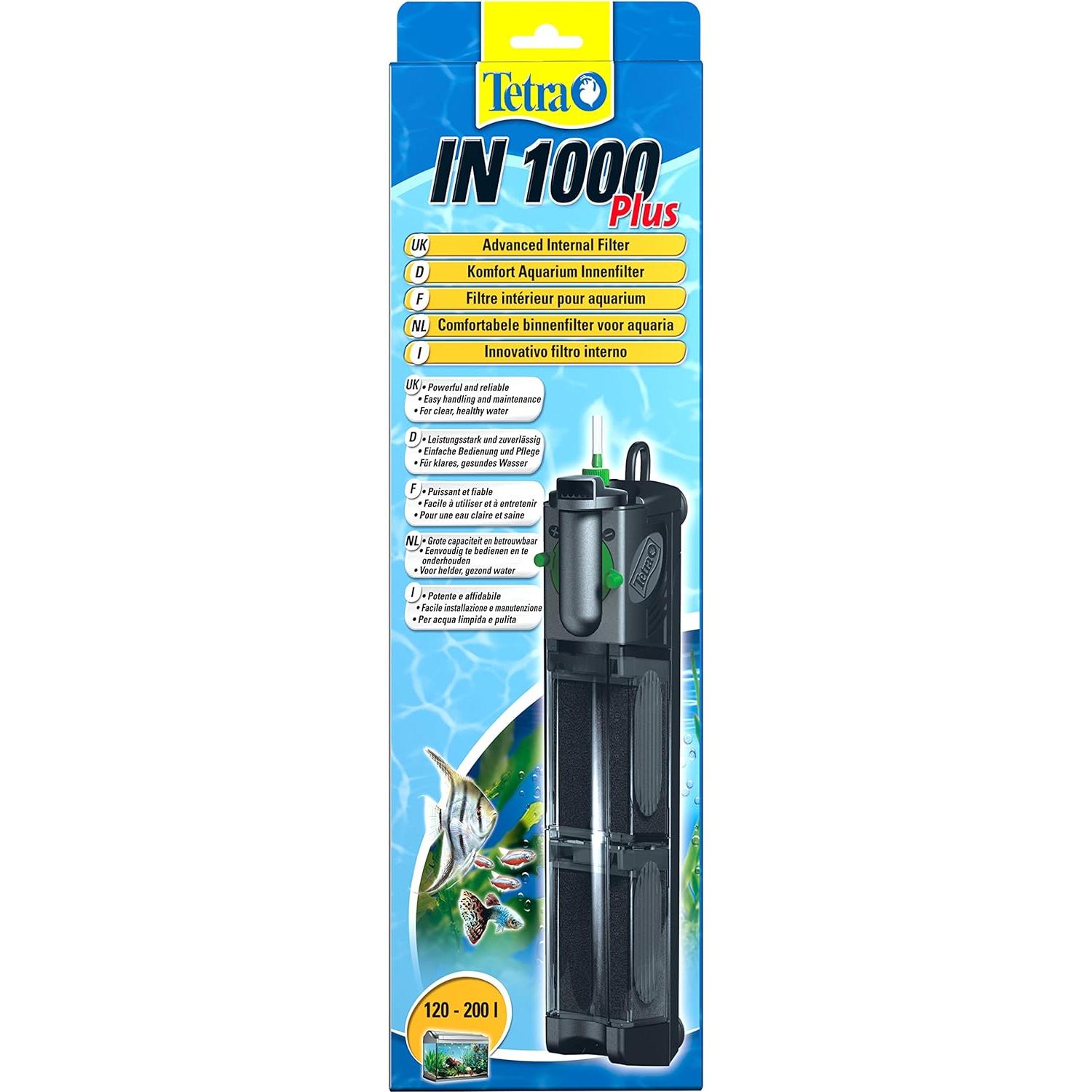 Filtro Interior Tetra IN 1000 Plus - Potente y Compacto para Acuarios de 120 a 200 Litros