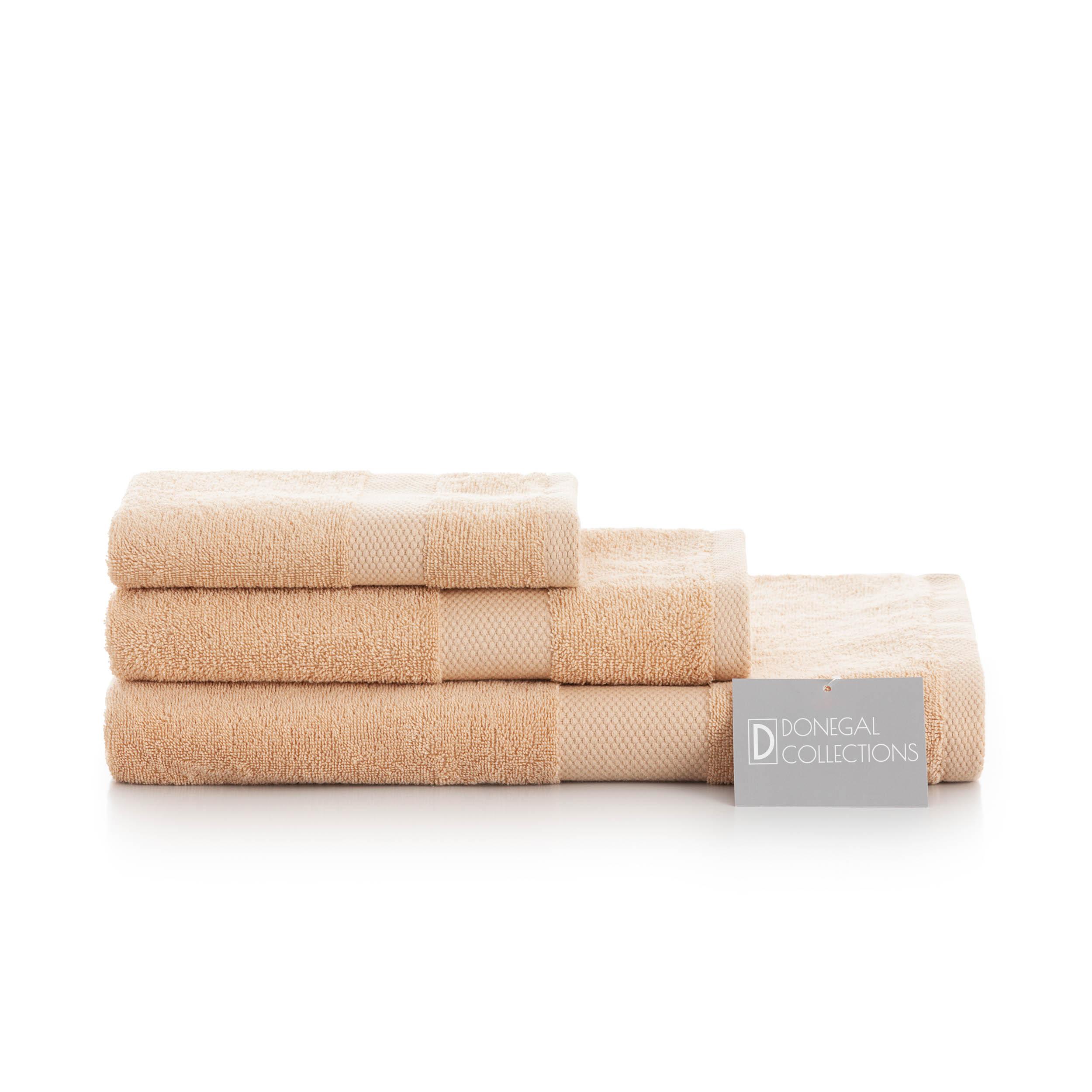 DONEGAL COLLECTIONS - Juego de Toallas 3 Piezas 500gr (Tocador+Lavabo+Sábana) - Disponible en 12 Colores - 100% Algodón - Máxima Absorción