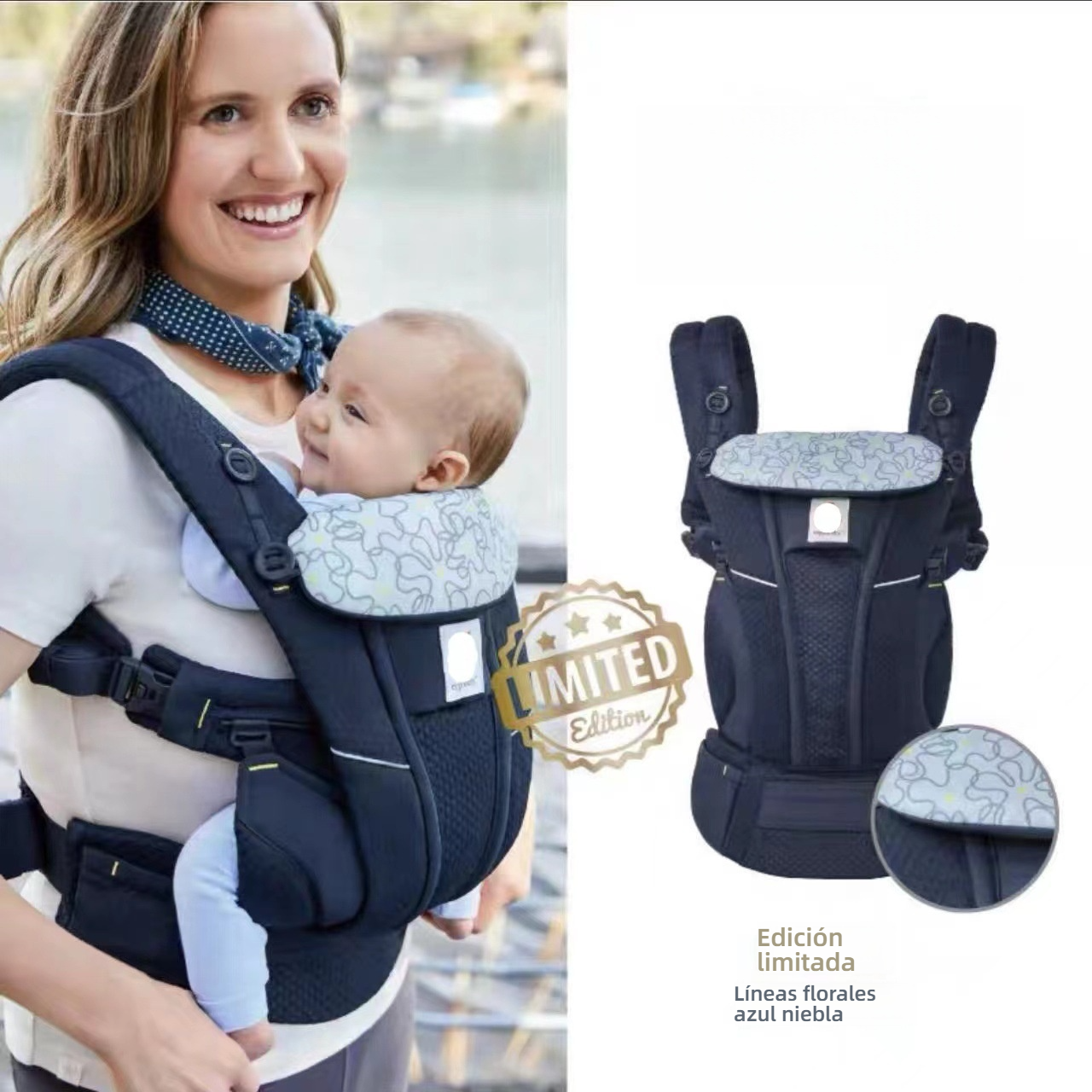 Portabebés de Mochila para Bebé, se Puede Llevar Delante o Detrás, Fular Portabebés para Recién Nacidos, Ideal para Llevar al Frente, Cómodo y Seguro