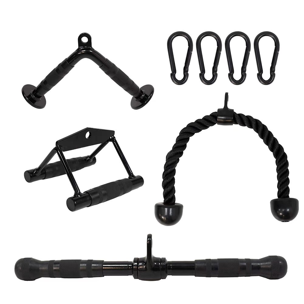 Accesorios para Barra Lateral, tríceps, Tirador de Cable, Accesorios para máquina de Pesas, Accesorios para máquina de Cable para el Gimnasio en casa (set of 8)